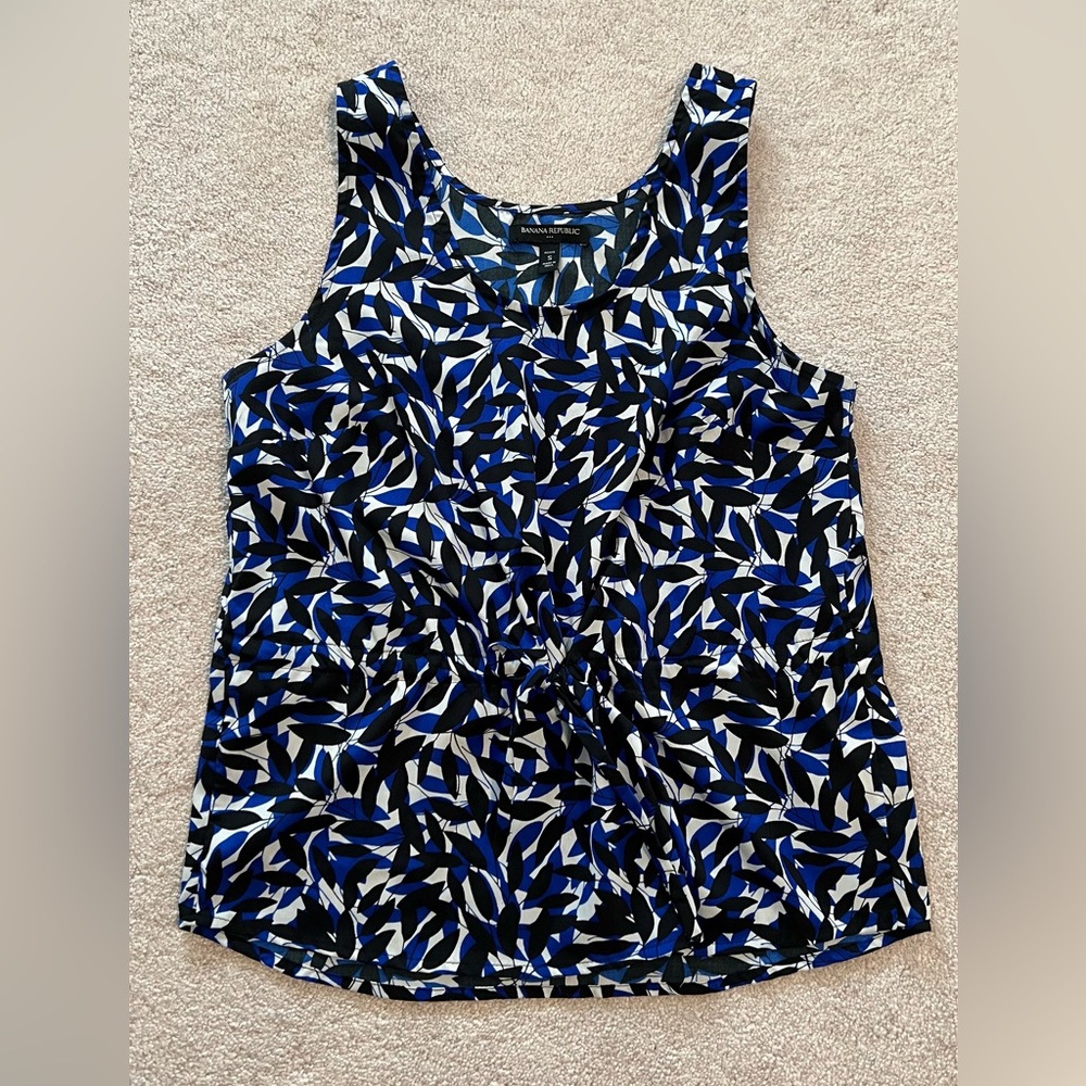 Banana Republic blouse blue white Small Petite